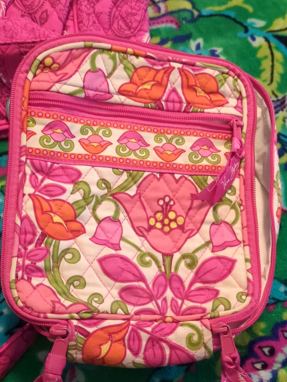 Vera Bradley Lillibell Retired Lunch Box Cosmetic Case